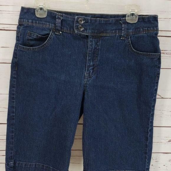 Code Bleu Blue Jean Bermuda Long Denim Shorts Size 10‎ - Picture 5 of 8